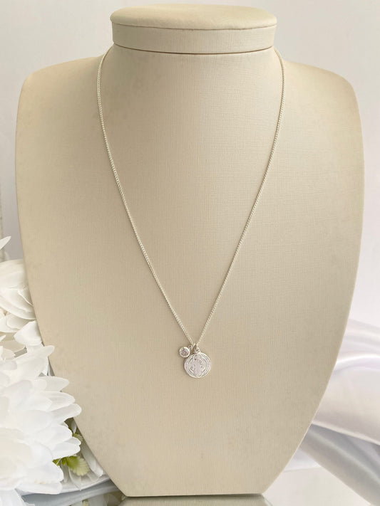 CORRENTE PRATA DE SÃO BENTO CRISTAL