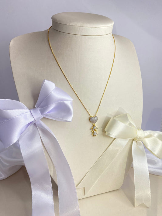 GARGANTILHA CORAÇÃO CRAVEJADO MENINA