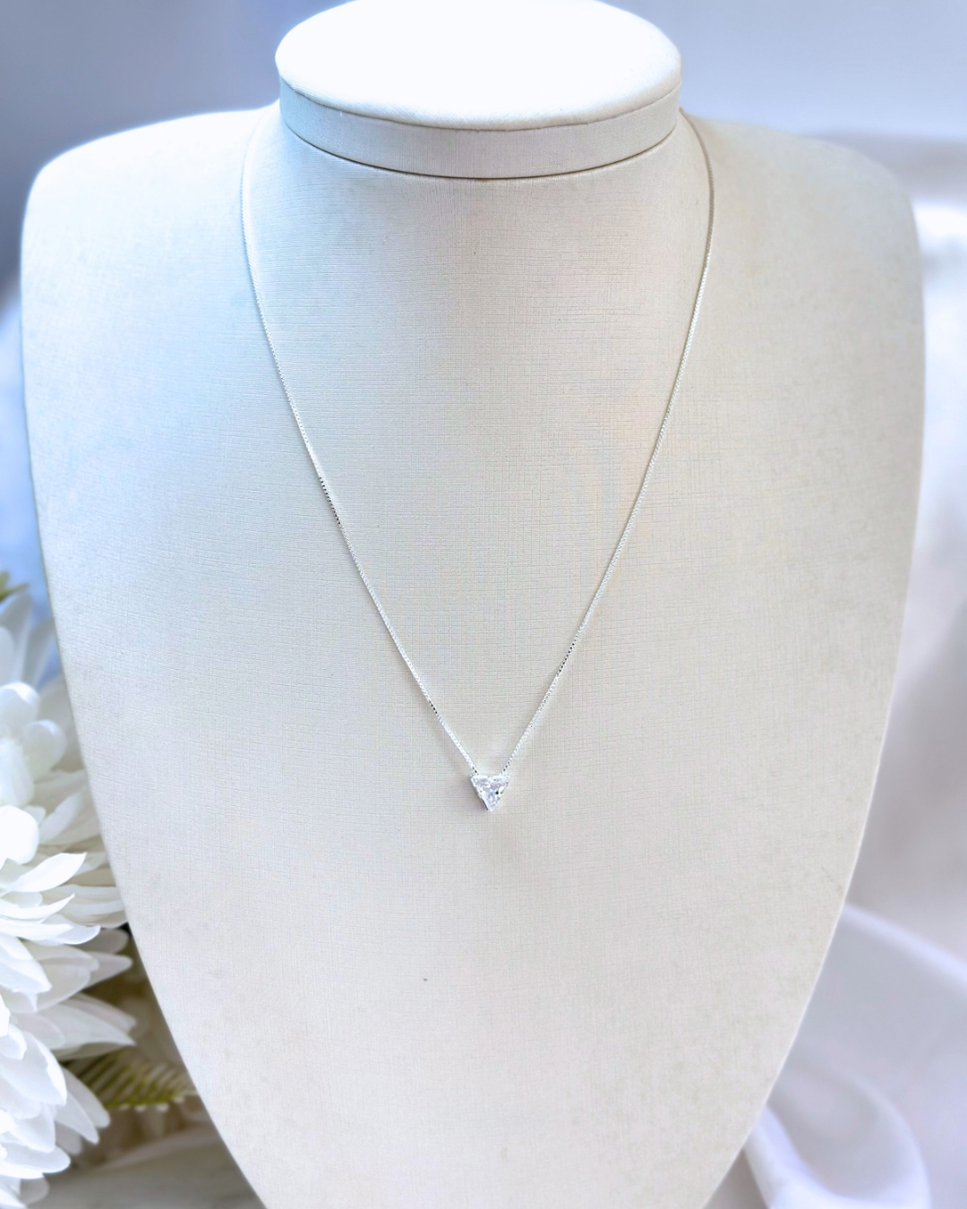 COLAR BANHADO PRATA CRYSTAL DROP