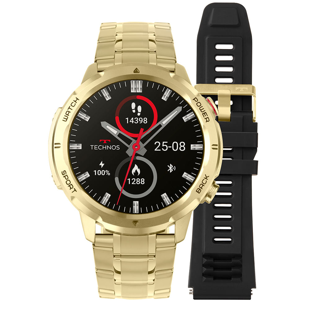 SMART WATCH TECHNOS CONNECT SPORTS CALL DOURADO