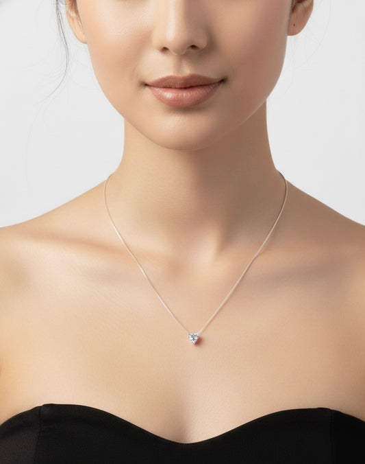 COLAR BANHADO PRATA CRYSTAL DROP