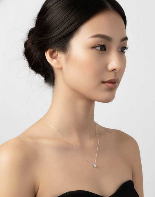 COLAR BANHADO PRATA CRYSTAL DROP