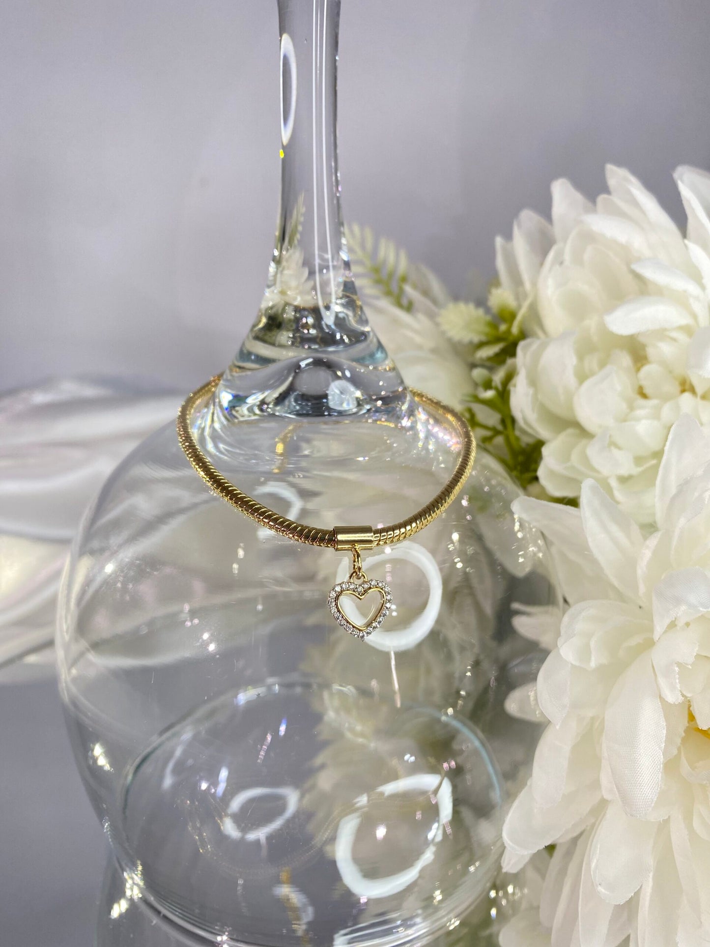 PULSEIRA PONTO DE CORAÇÃO CRAVEJADO