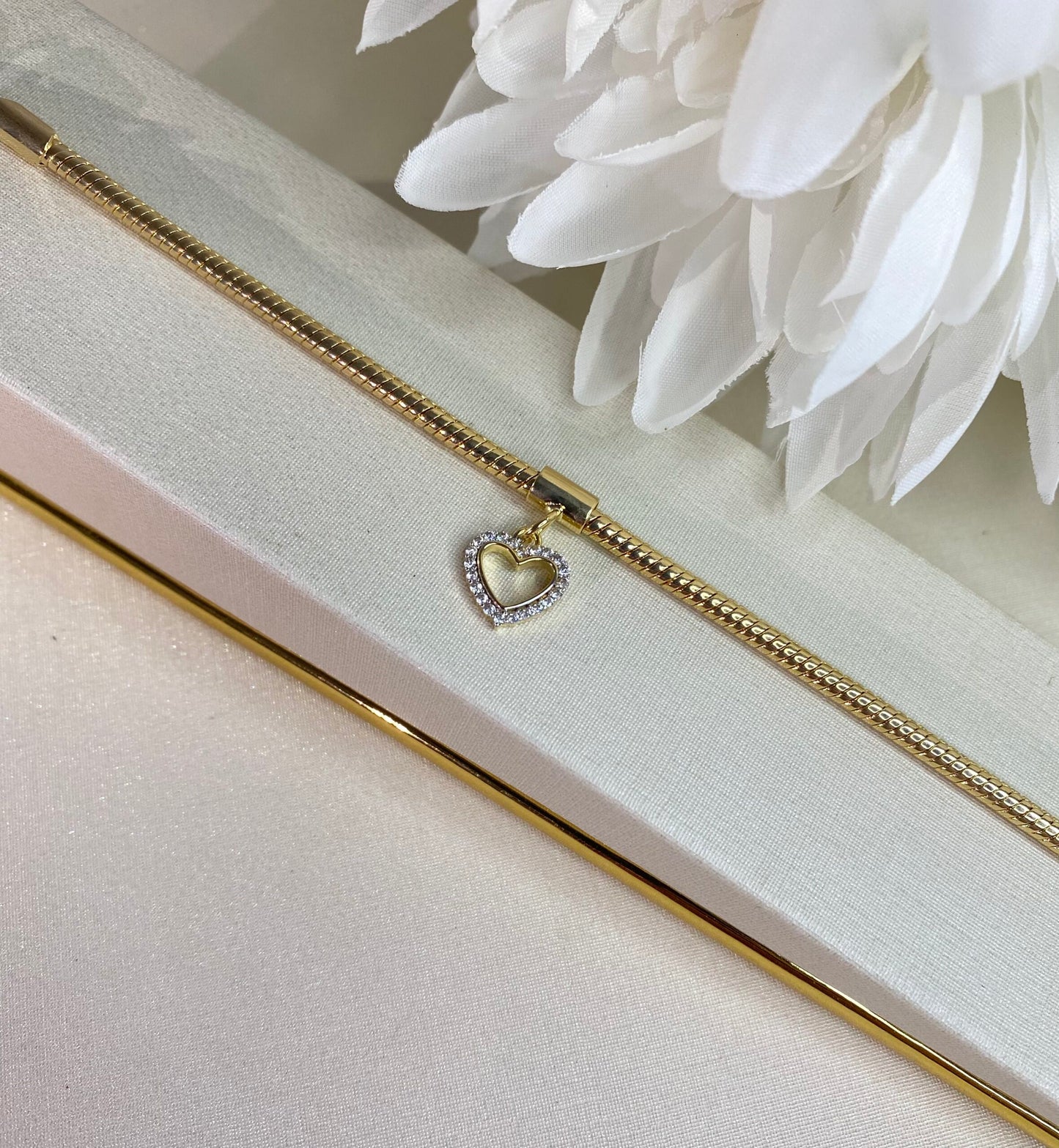 PULSEIRA PONTO DE CORAÇÃO CRAVEJADO