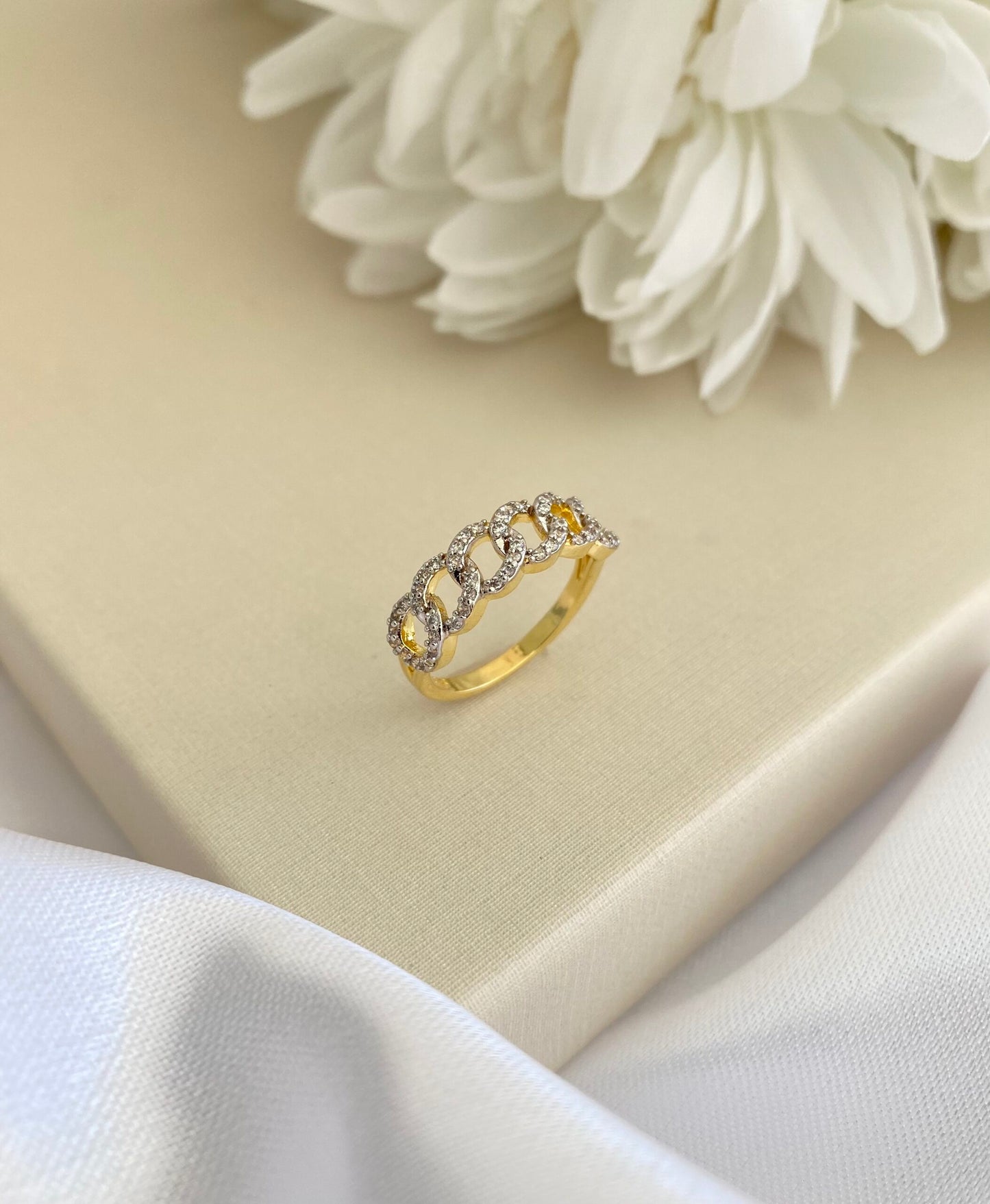 ANEL TRAMA CELESTE CRAVEJADO