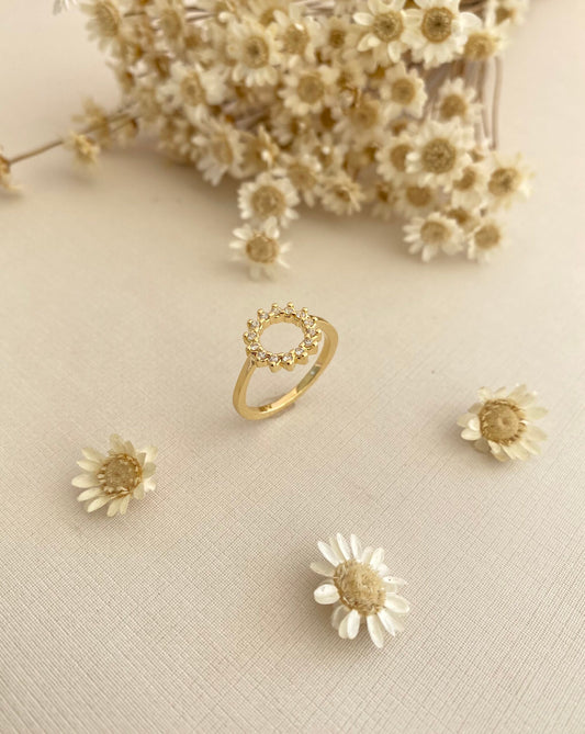 ANEL FALANGE GIRASSOL CRAVEJADO