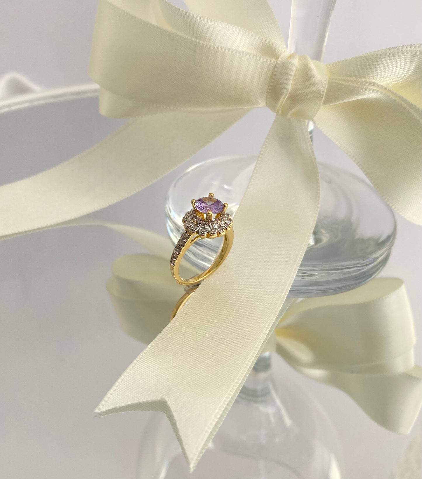 ANEL AURA AMETHYSTA CRAVEJADO