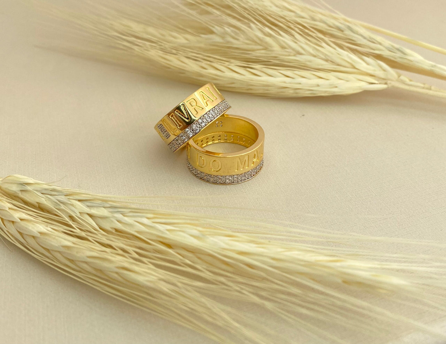 ANEL LIVRE DO MAL AMÉM CRAVEJADO