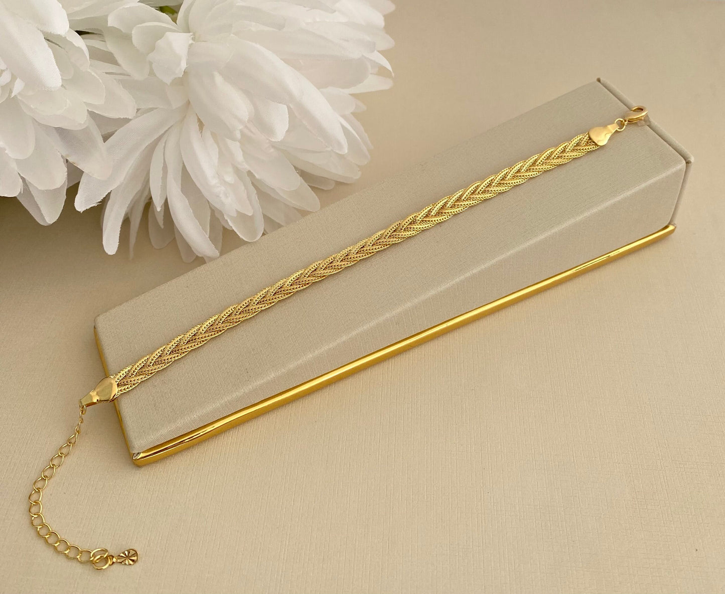 PULSEIRA TRANÇA DOURADA