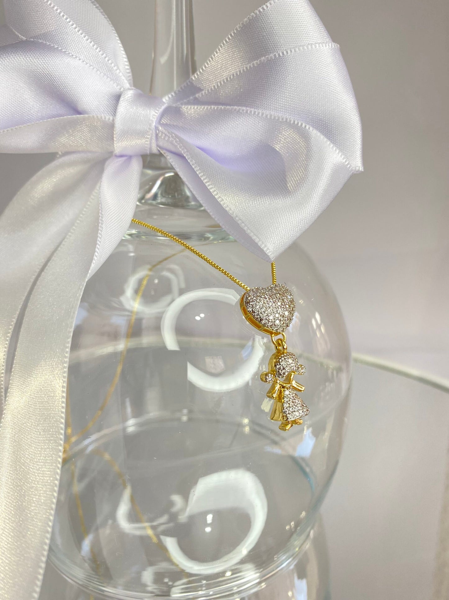 GARGANTILHA CORAÇÃO CRAVEJADO MENINA