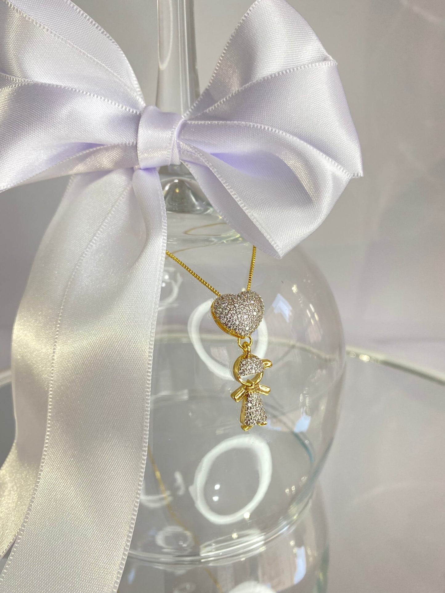 GARGANTILHA CORAÇÃO CRAVEJADO MENINO