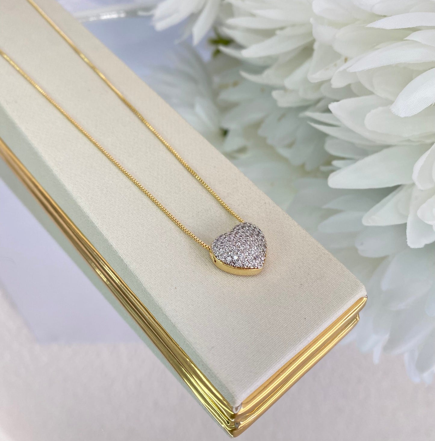 CONJUNTO CORAÇÃO CRISTAL CRAVEJADO