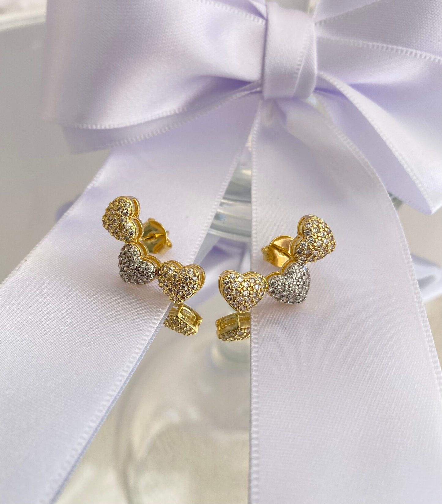 CONJUNTO TRIO CORAÇÃO CRAVEJADO