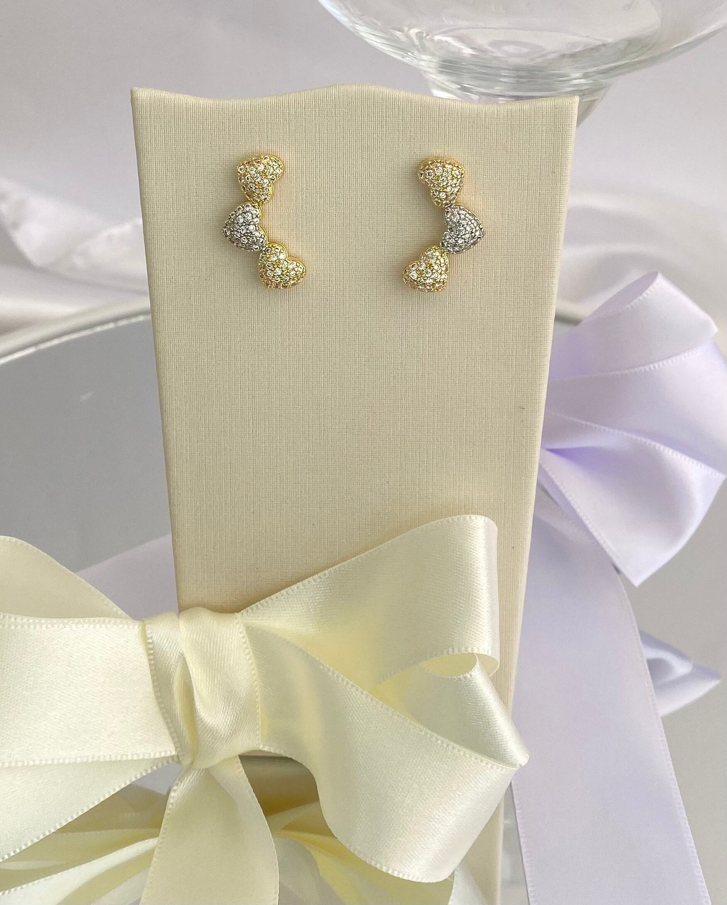 CONJUNTO TRIO CORAÇÃO CRAVEJADO