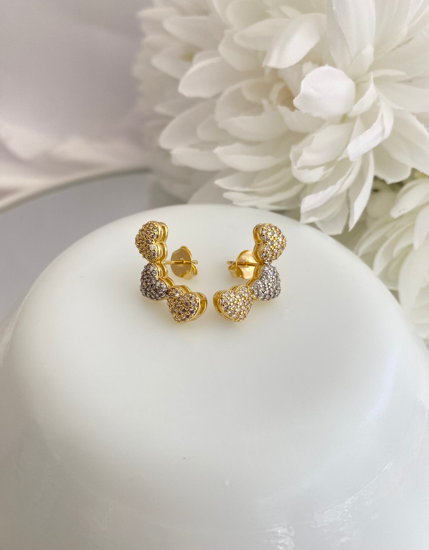 CONJUNTO TRIO CORAÇÃO CRAVEJADO