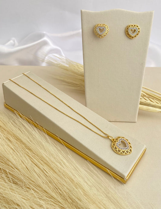 CONJUNTO CORAÇÃO MICRO CRISTAL