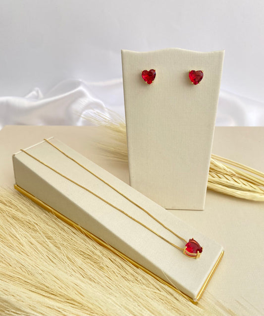 CONJUNTO CORAÇÃO RUBI