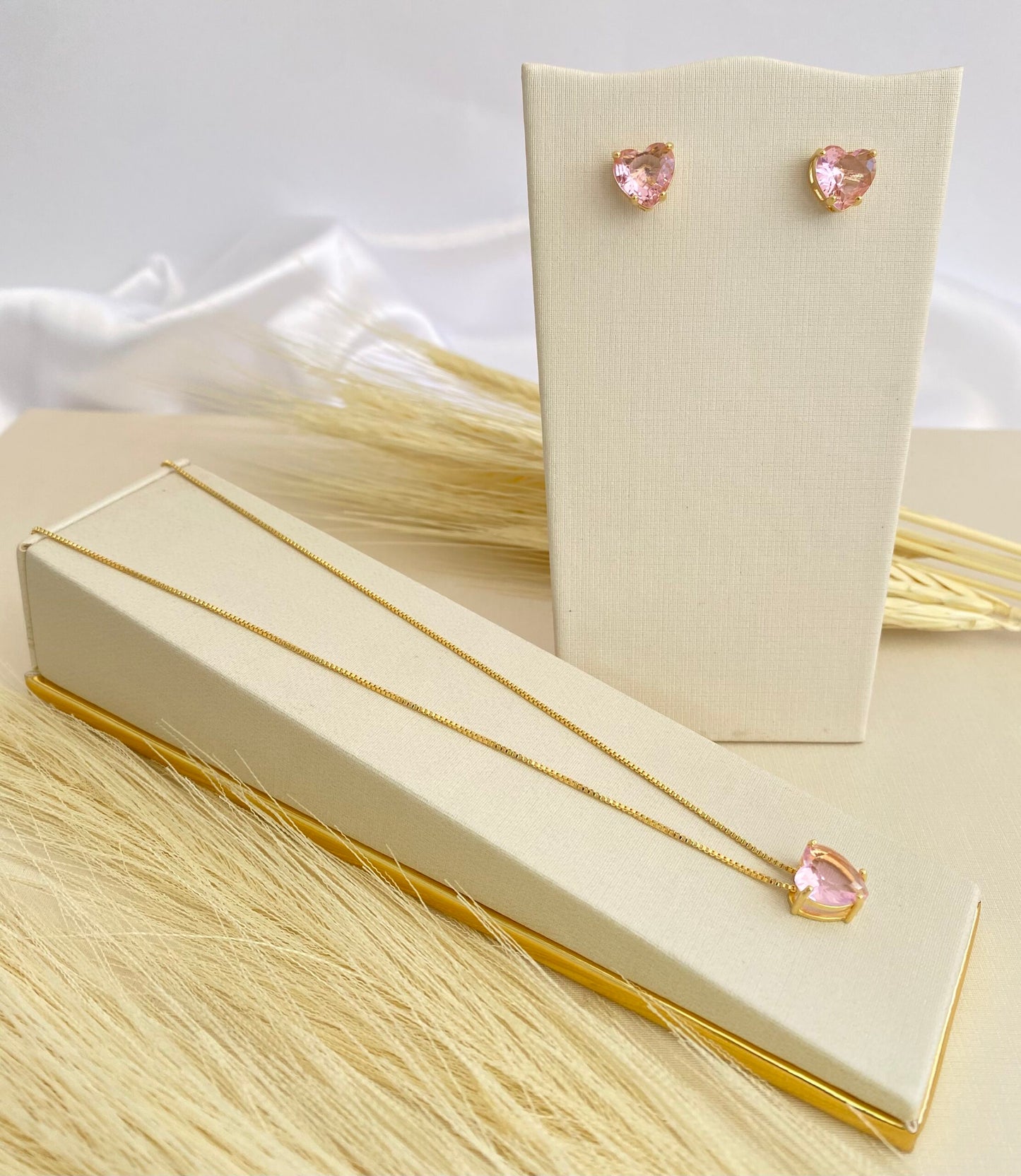 CONJUNTO CORAÇÃO ROSA