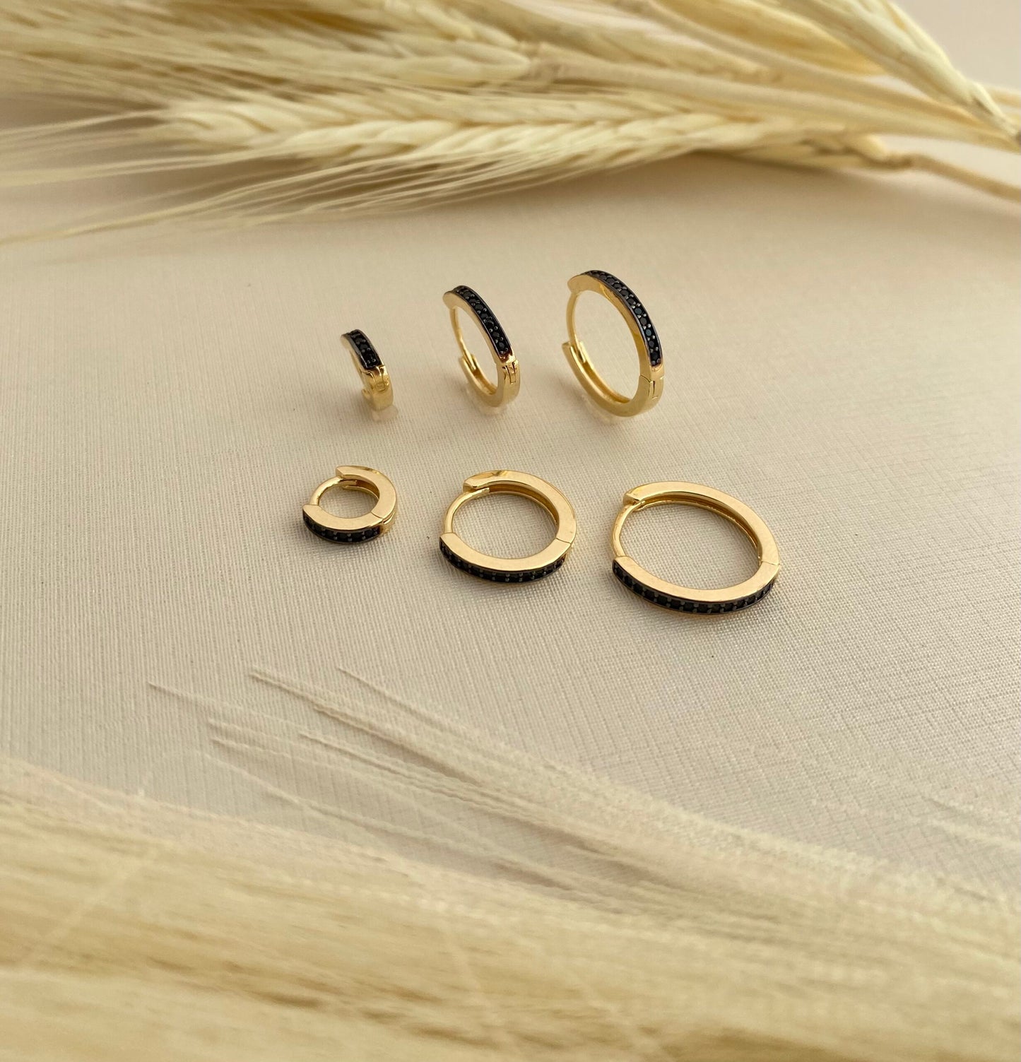 BRINCO TRIO FINO CRAVEJADO PRETO