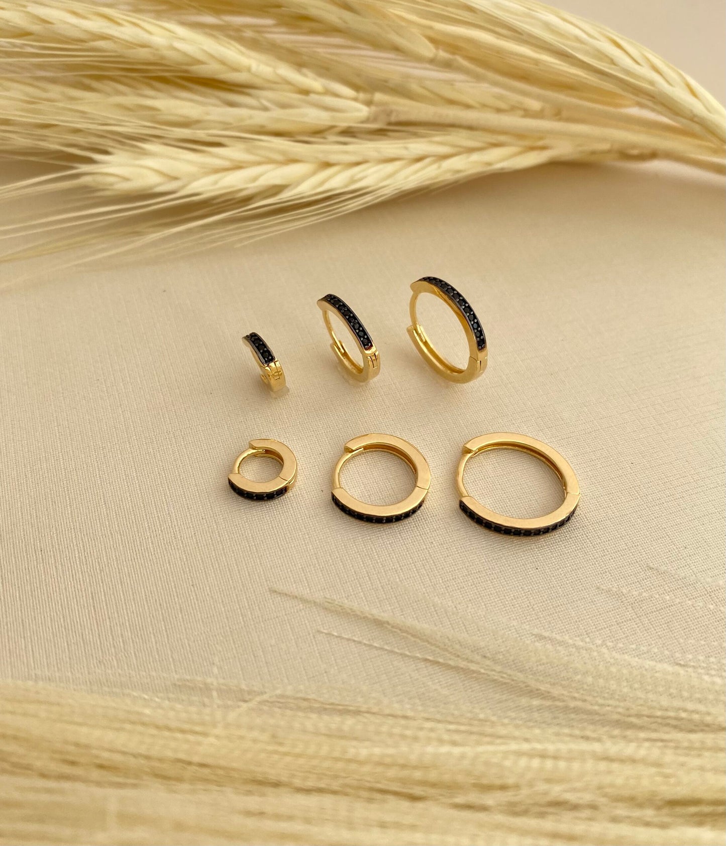 BRINCO TRIO FINO CRAVEJADO PRETO