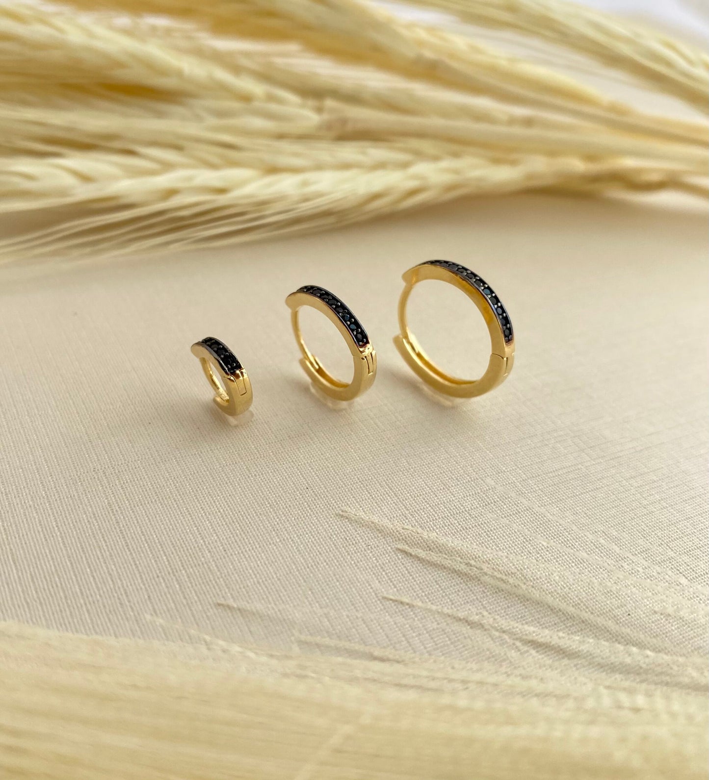 BRINCO TRIO FINO CRAVEJADO PRETO