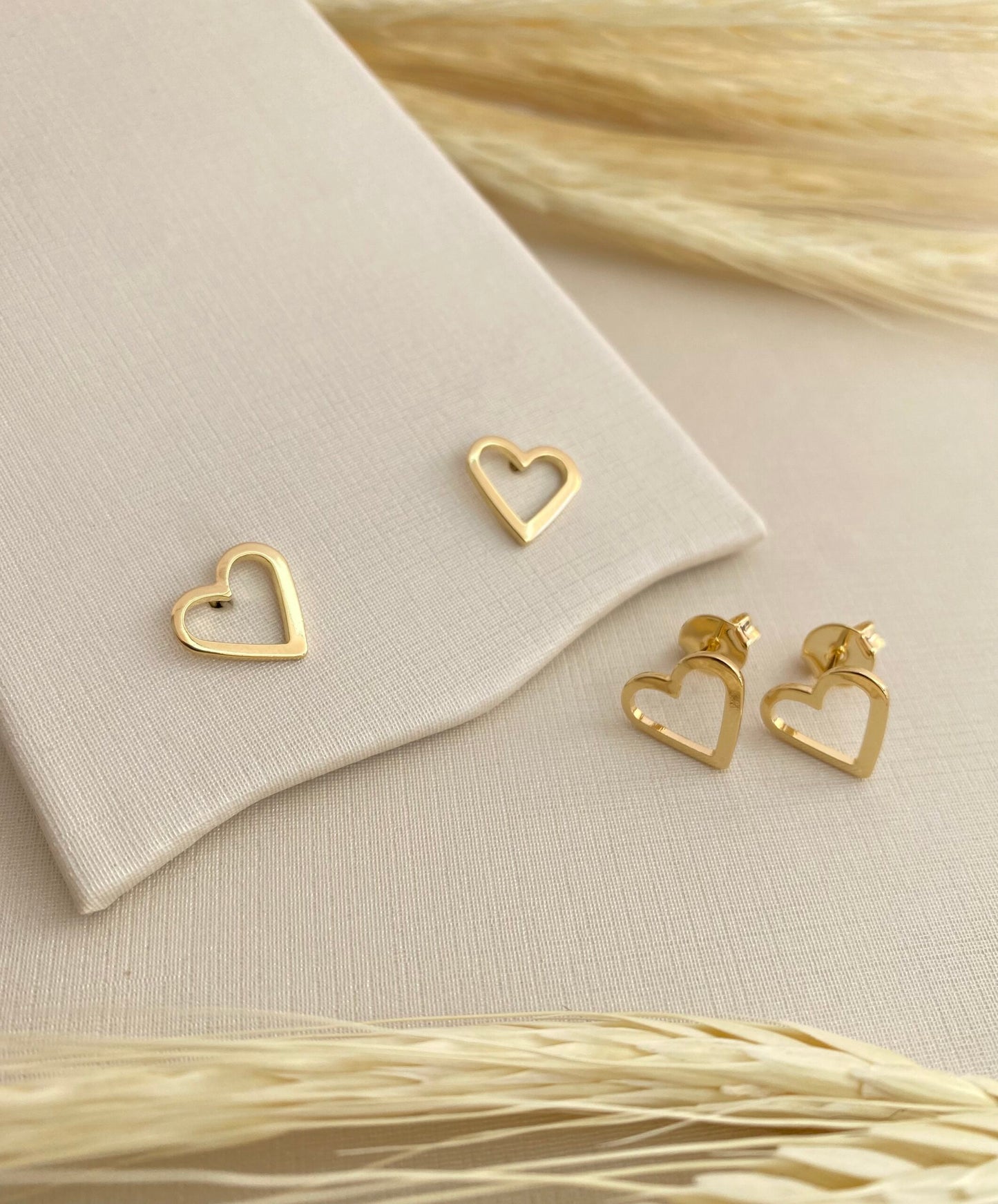 TRIO BRINCO CORAÇÃO VAZADO