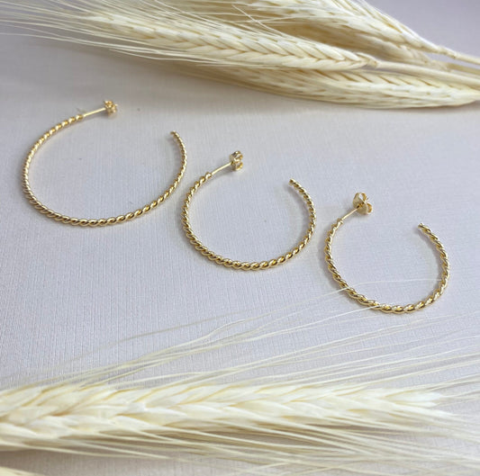 KIT DE ARGOLA TRANÇADO LEVE