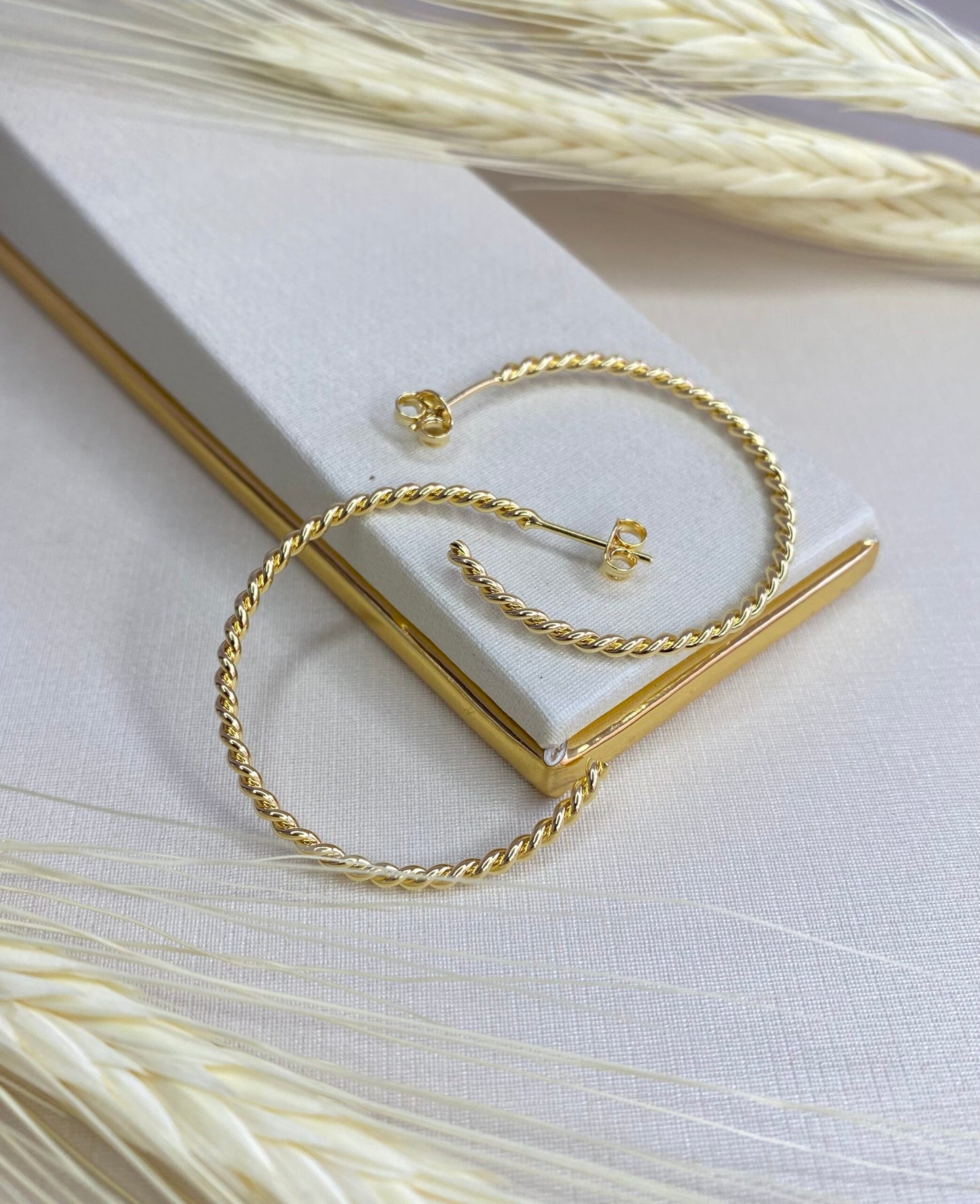 KIT DE ARGOLA TRANÇADO LEVE