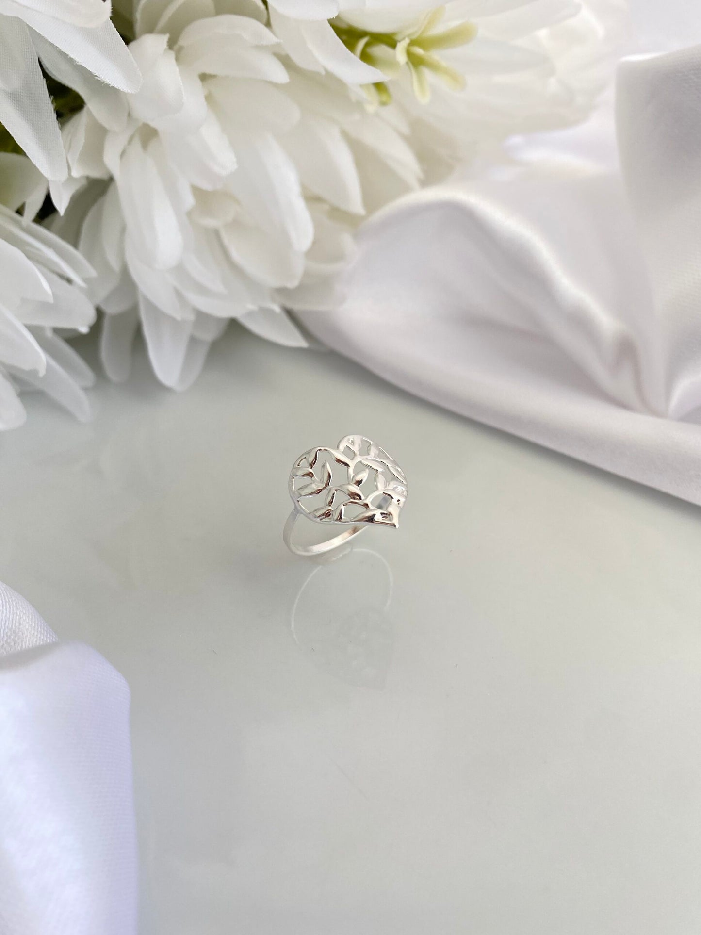 ANEL PRATA CORAÇÃO DOT LOVE