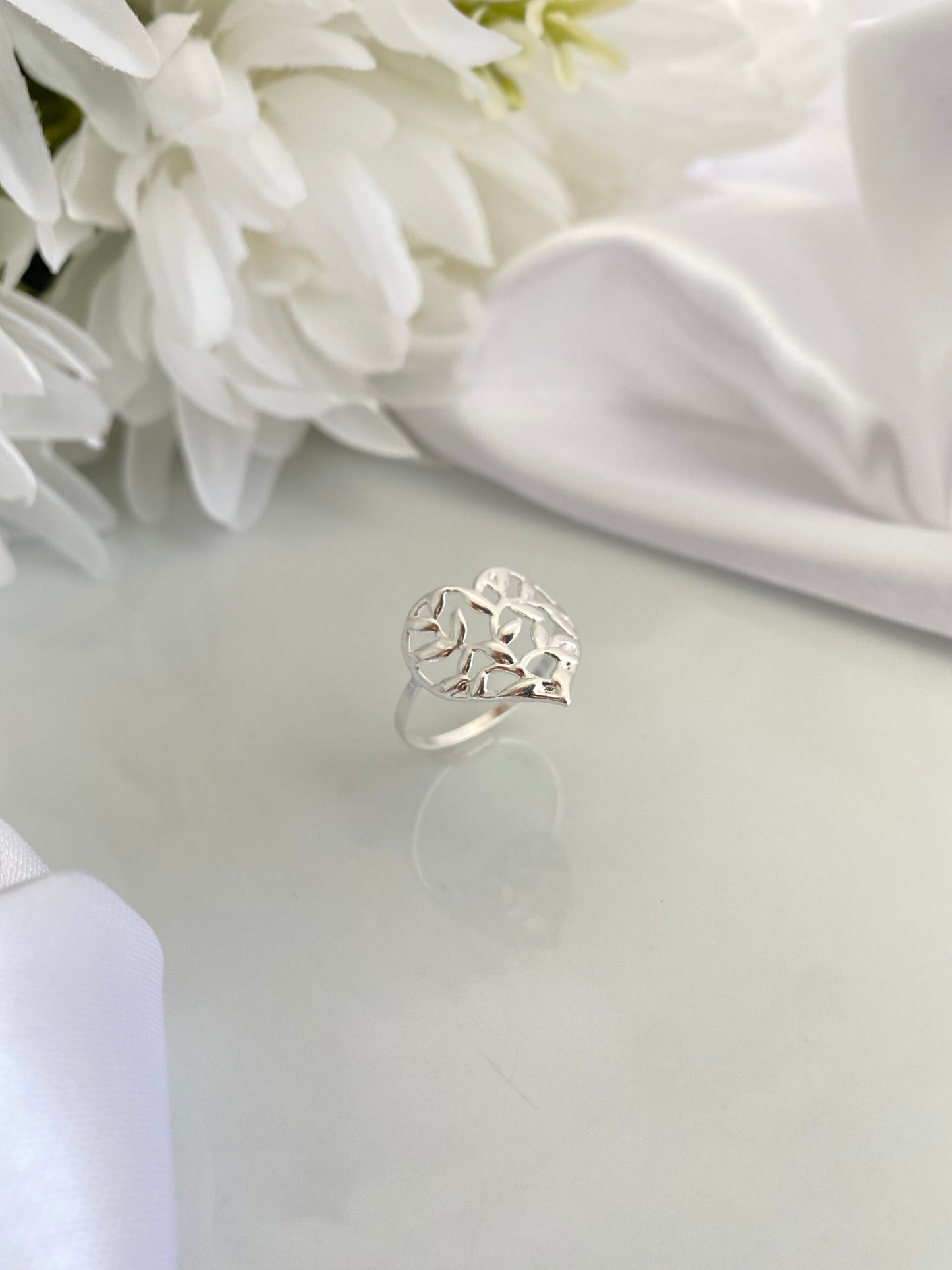 ANEL PRATA CORAÇÃO DOT LOVE