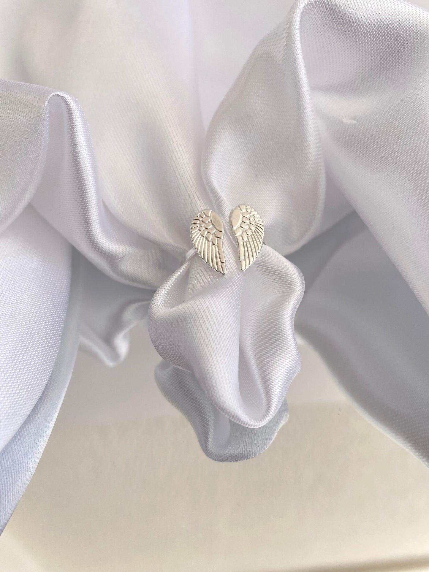 ANEL PRATA ASAS DE ANJOS AJUSTÁVEL