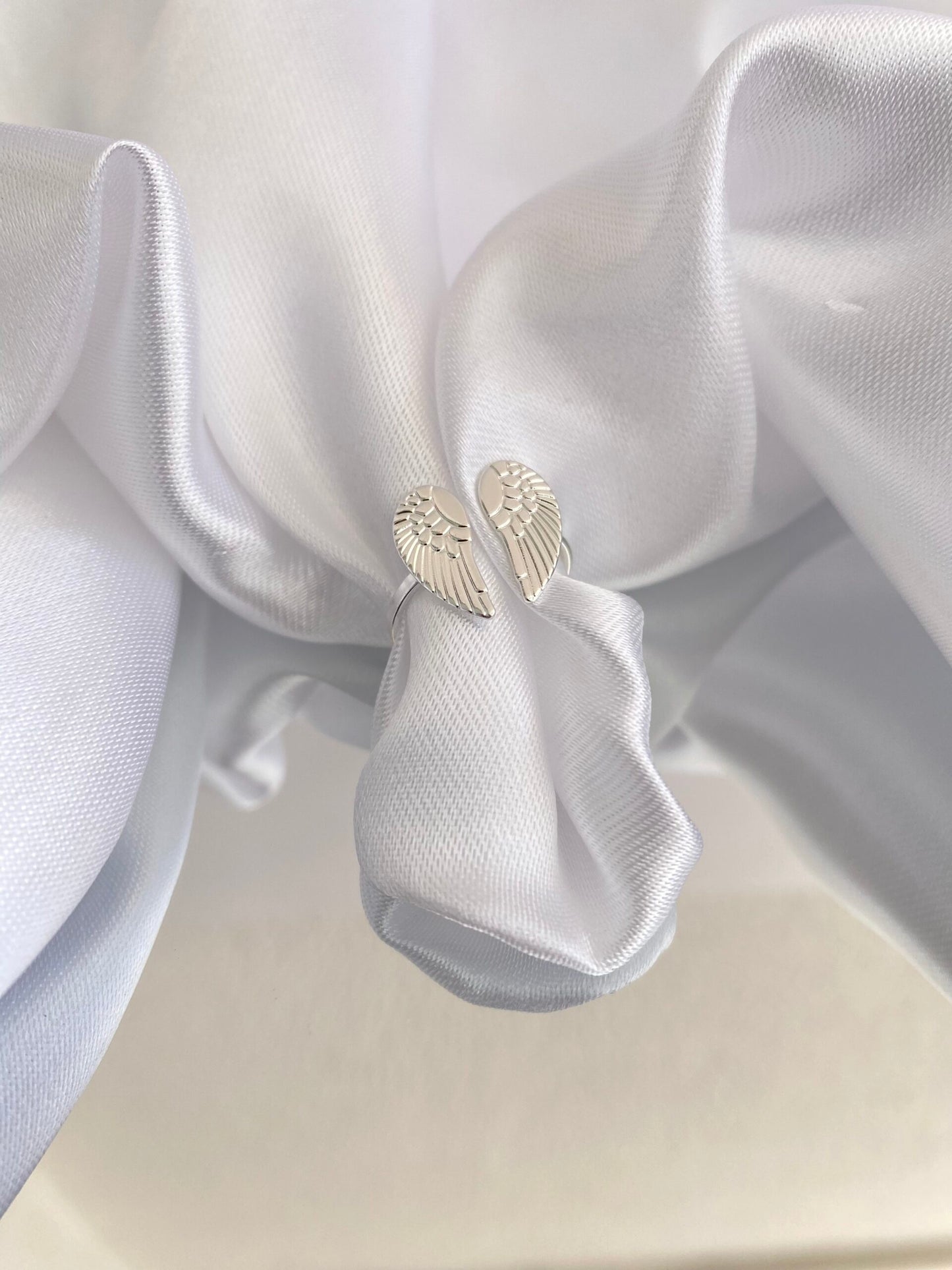 ANEL PRATA ASAS DE ANJOS AJUSTÁVEL