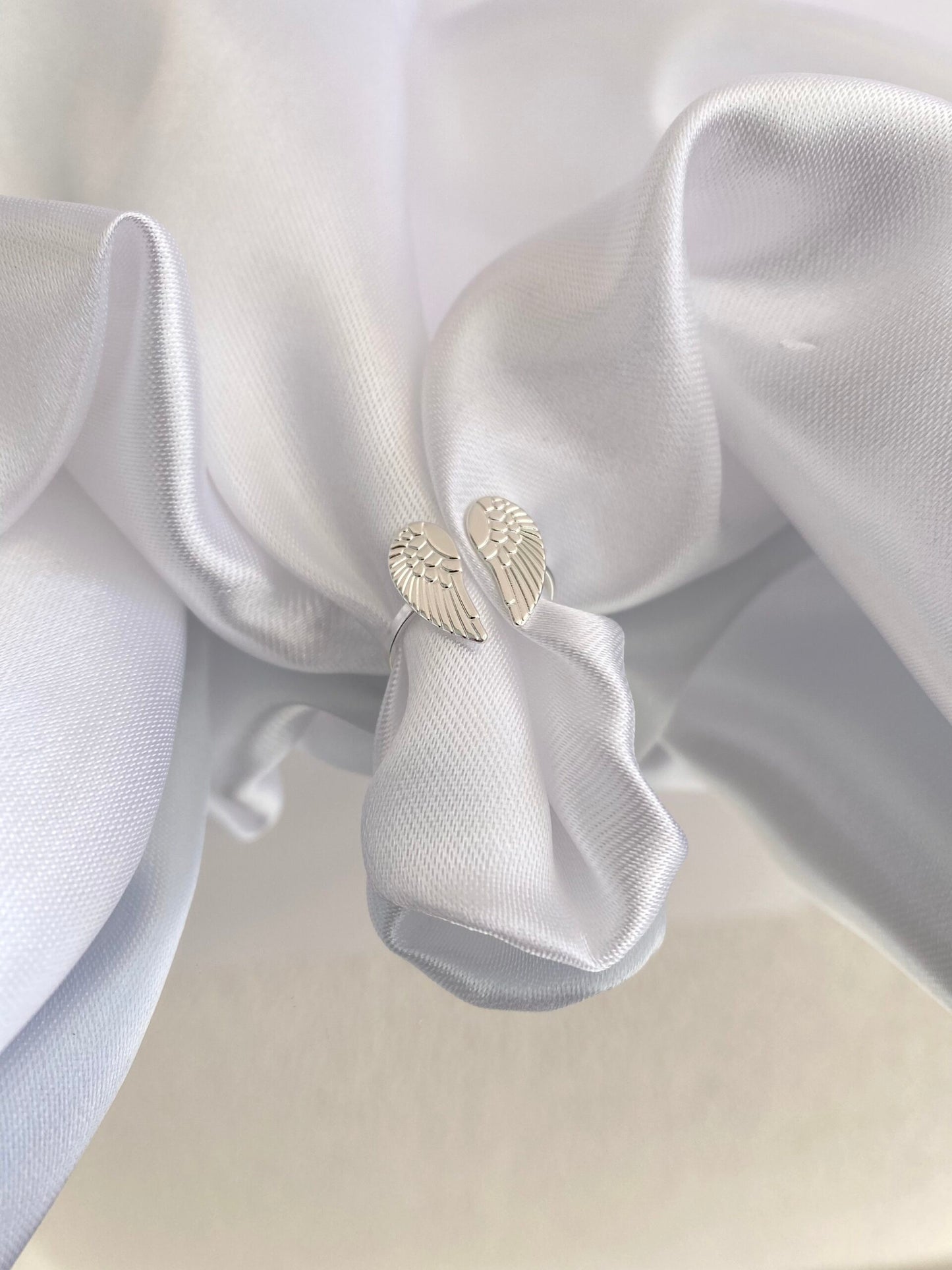 ANEL PRATA ASAS DE ANJOS AJUSTÁVEL