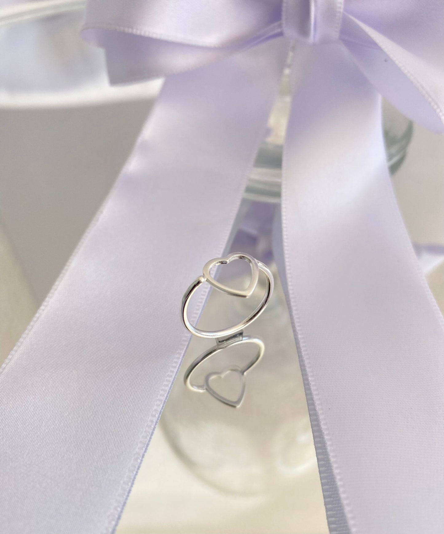 ANEL PRATA FALANGE CORAÇÃO VAZADO