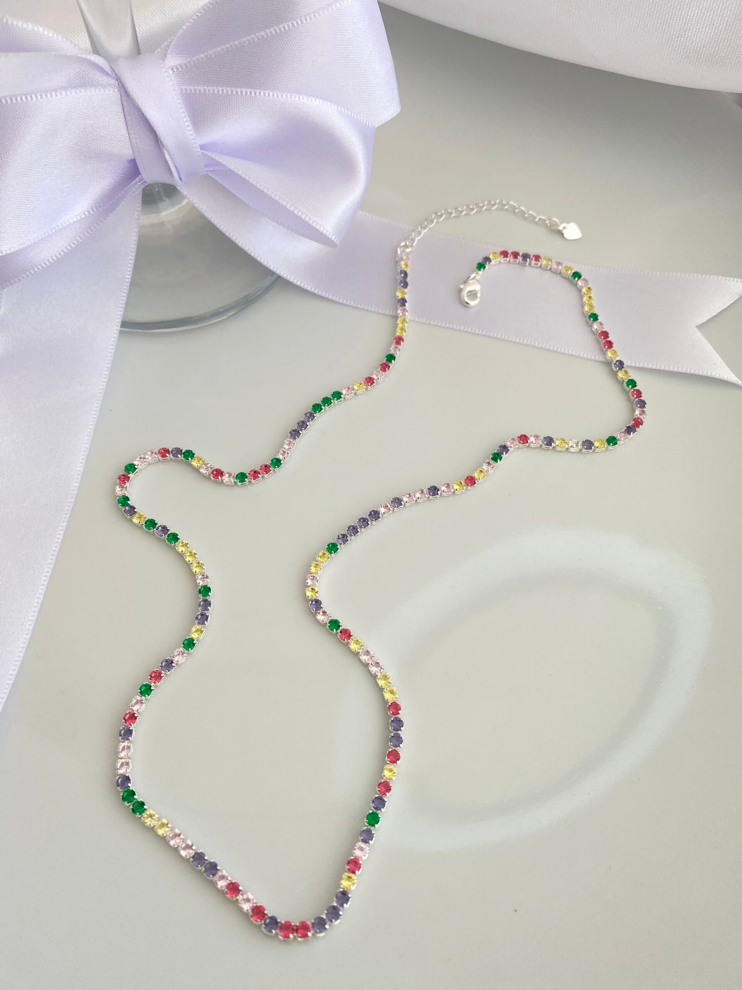 COLAR PRATA RIVIERA ARCO-ÍRIS