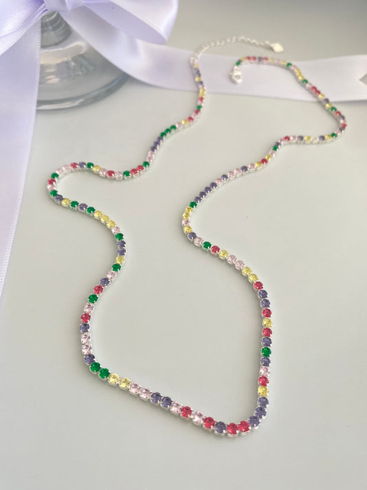 COLAR PRATA RIVIERA ARCO-ÍRIS