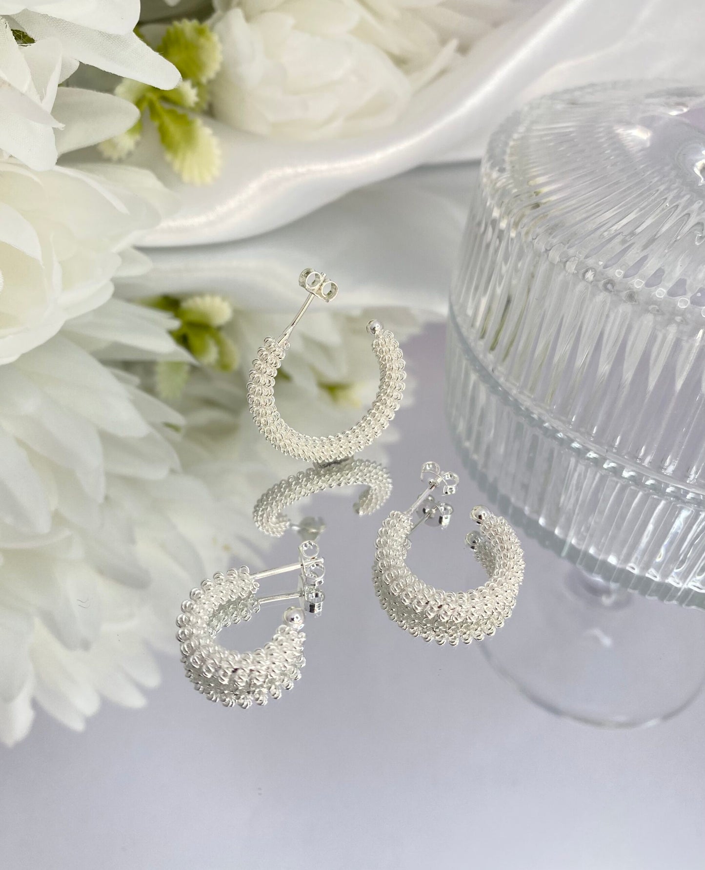 KIT DE BRINCO ARGOLA PRATA ESPIRALADA