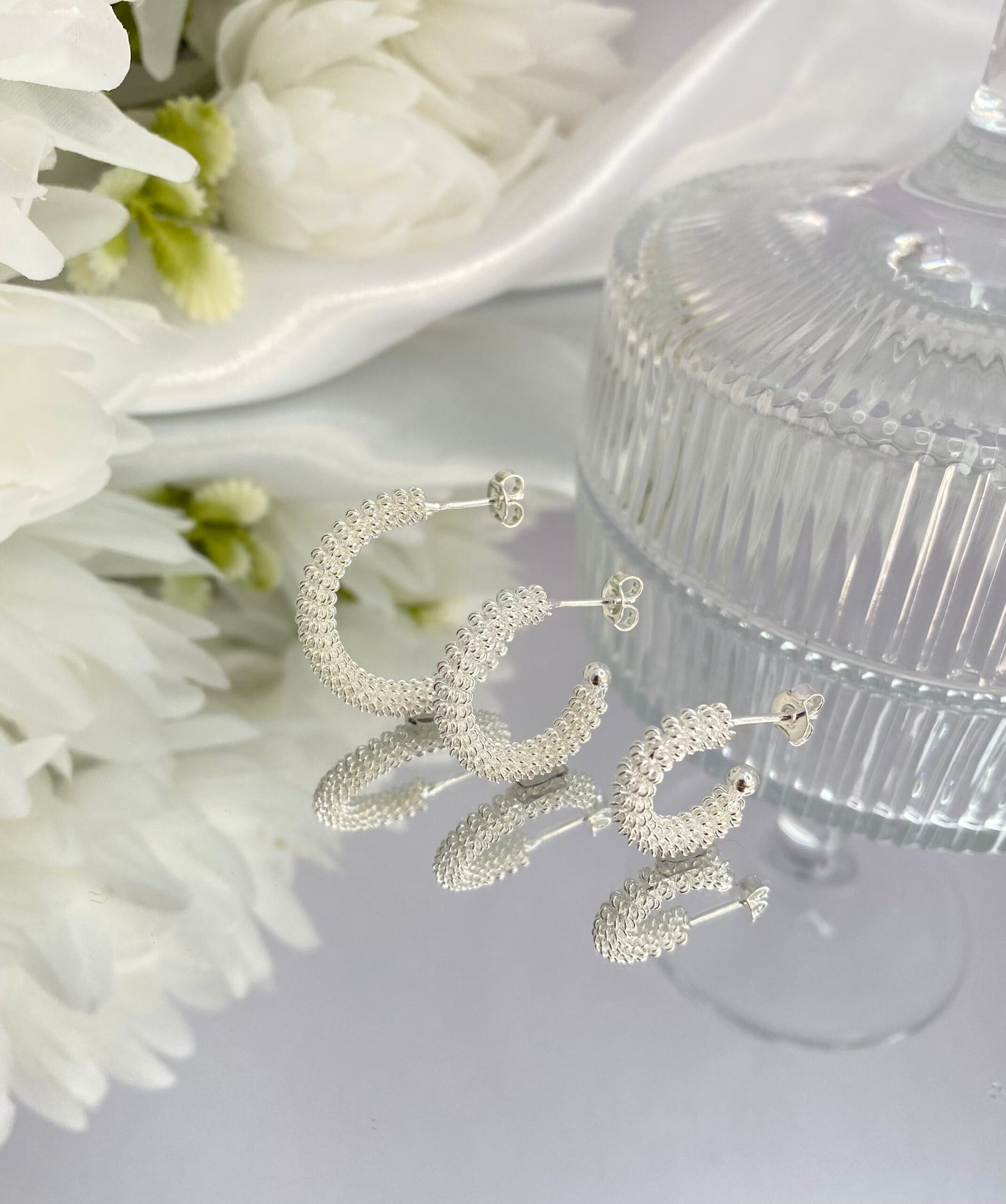 KIT DE BRINCO ARGOLA PRATA ESPIRALADA