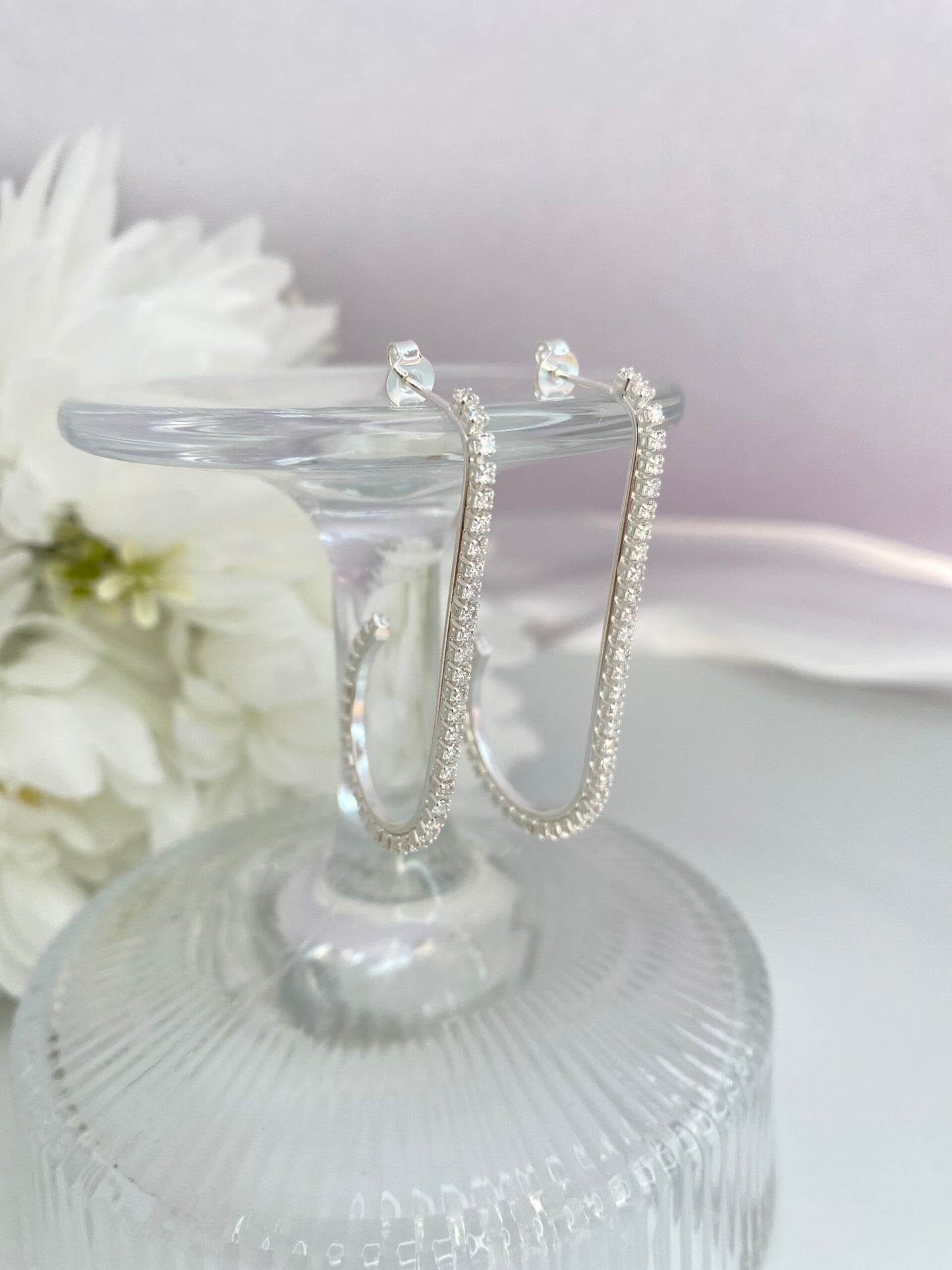 BRINCO PRATA TRAÇO DE CRISTAL