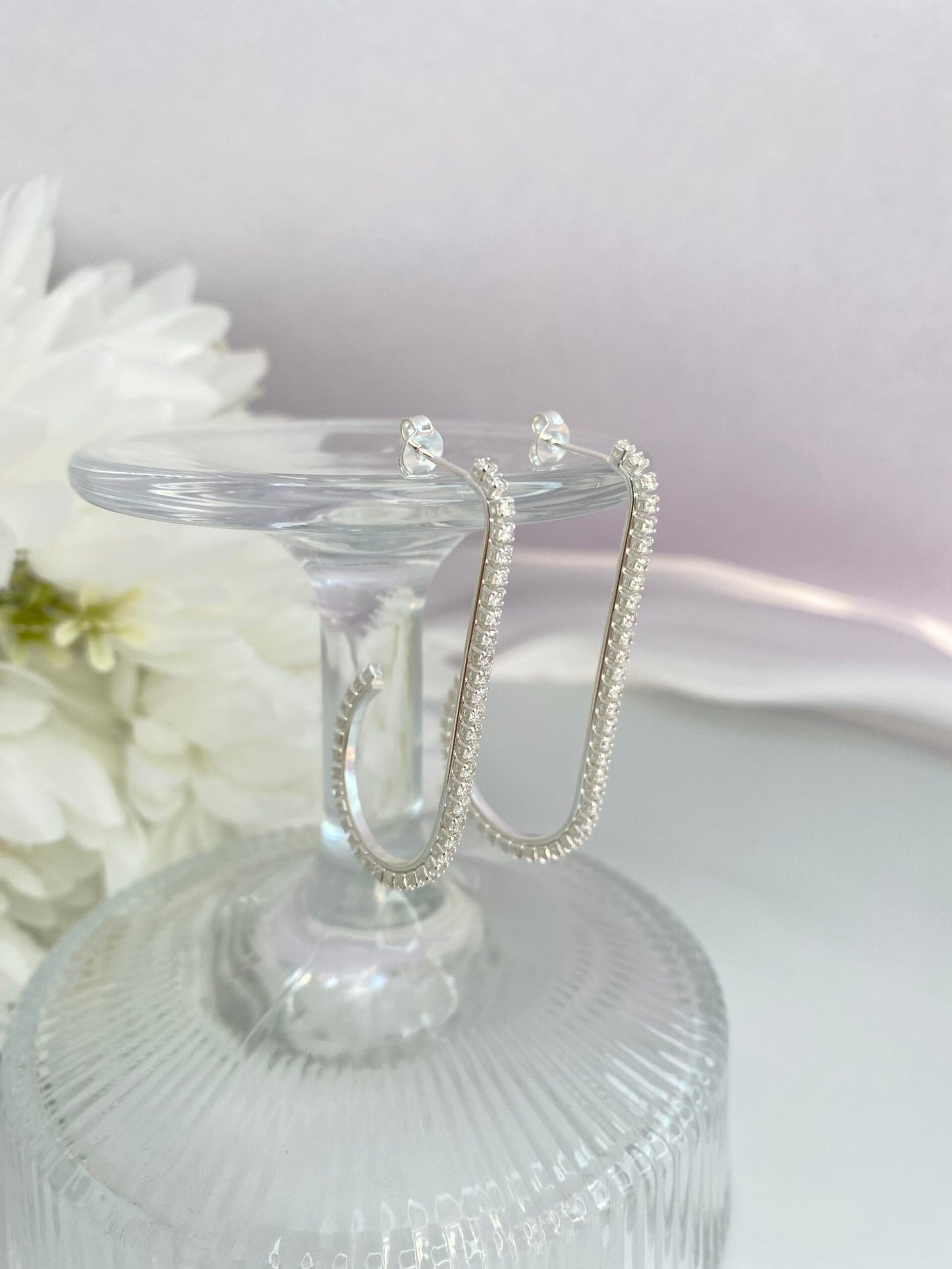 BRINCO PRATA TRAÇO DE CRISTAL