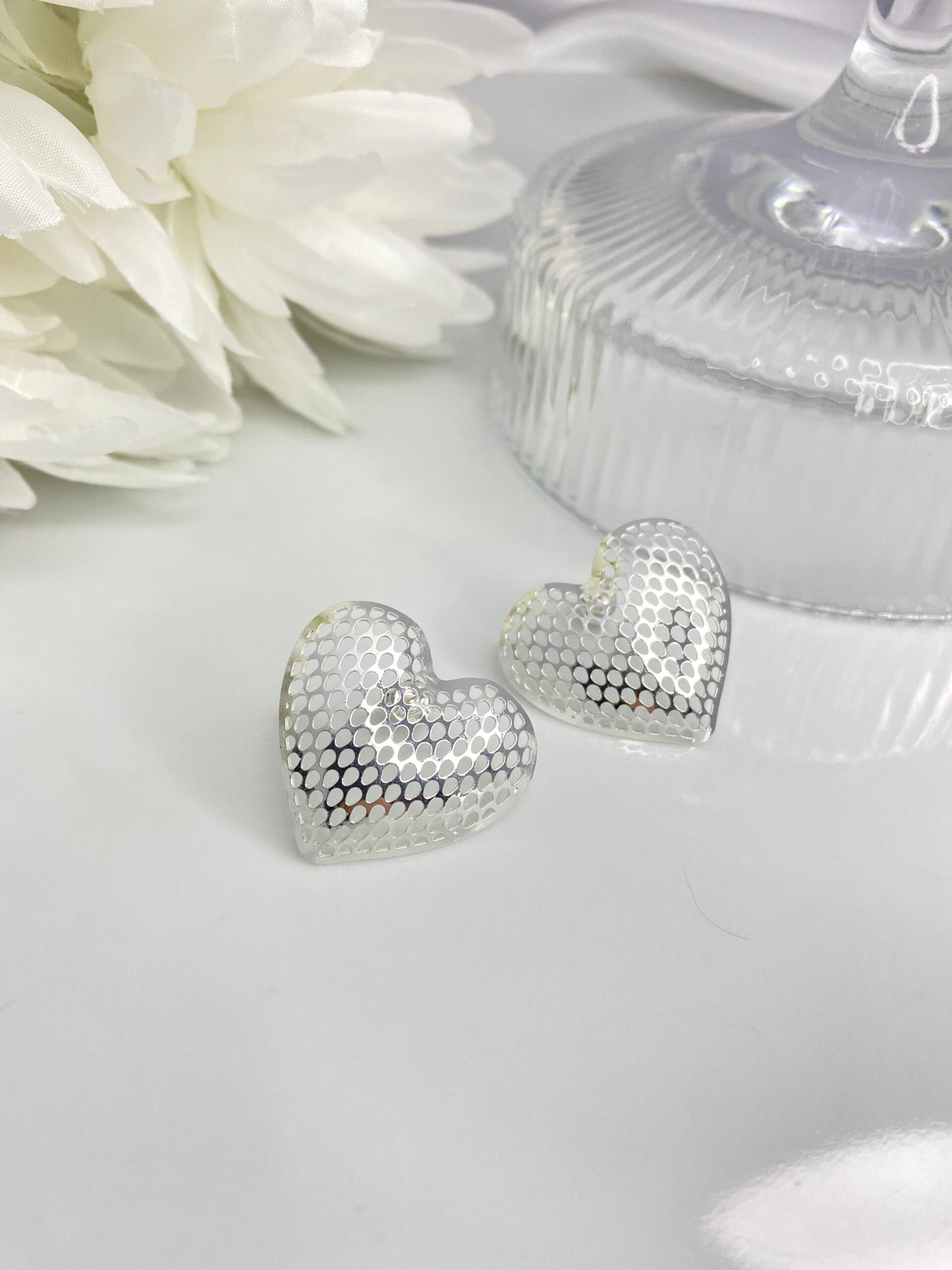 BRINCO PRATA CORAÇÃO PRISMA