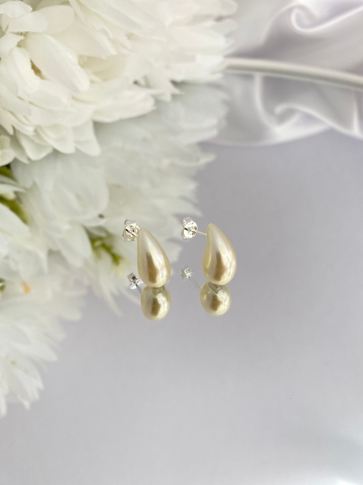 BRINCO PRATA GOTA DE PÉROLA