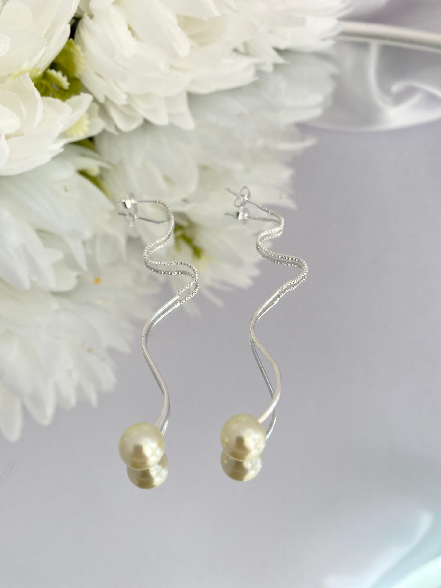 BRINCO PRATA RASTRO DE PÉROLA