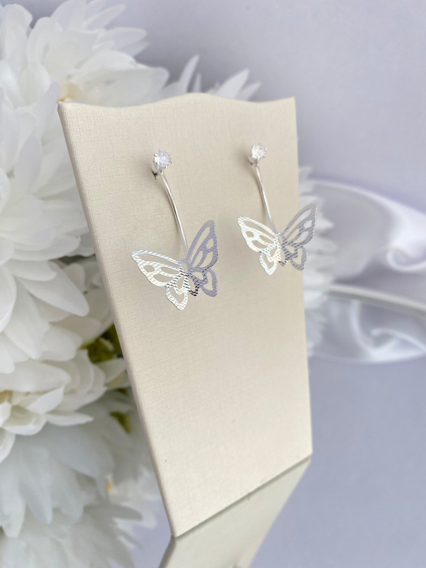 BRINCO PRATA BORBOLETA ALADO