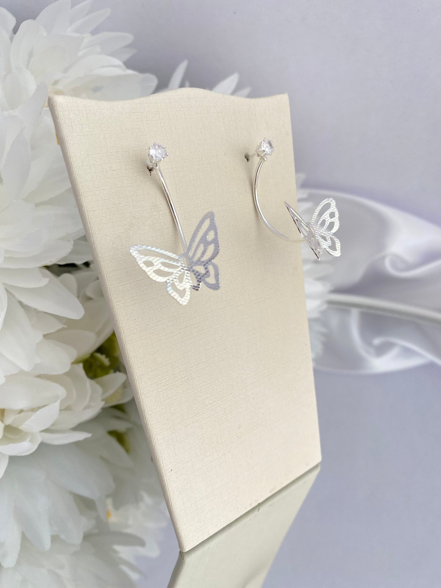 BRINCO PRATA BORBOLETA ALADO