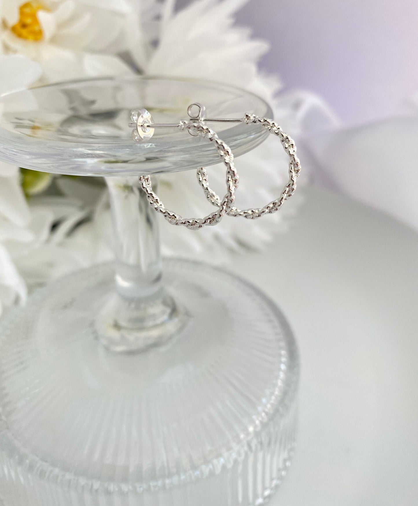 KIT DE BRINCOS ARGOLA PRATA TRANÇADO