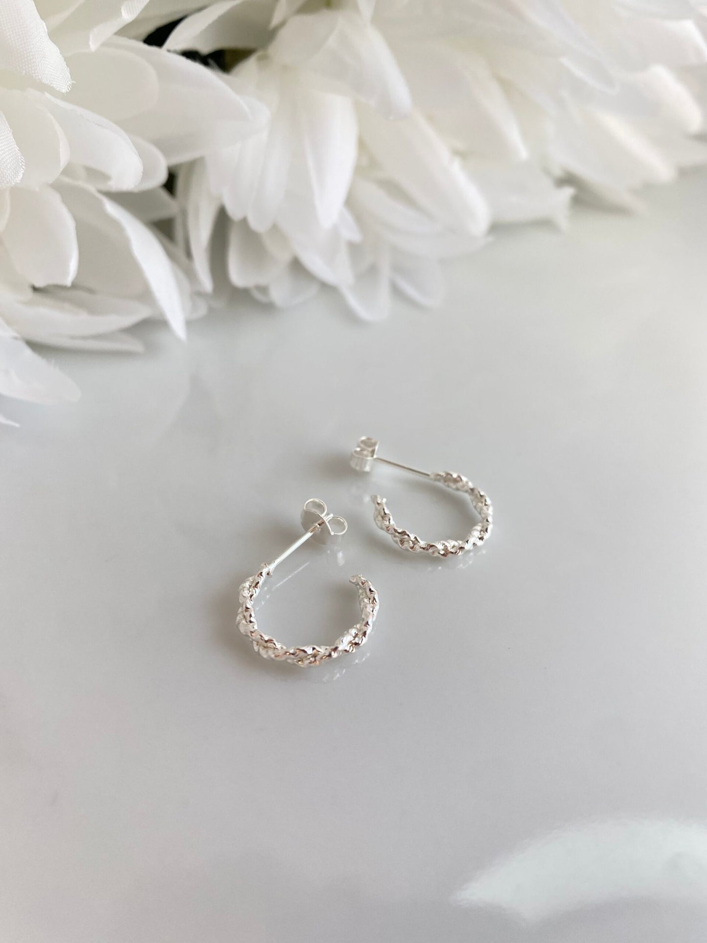 KIT DE BRINCOS ARGOLA PRATA TRANÇADO