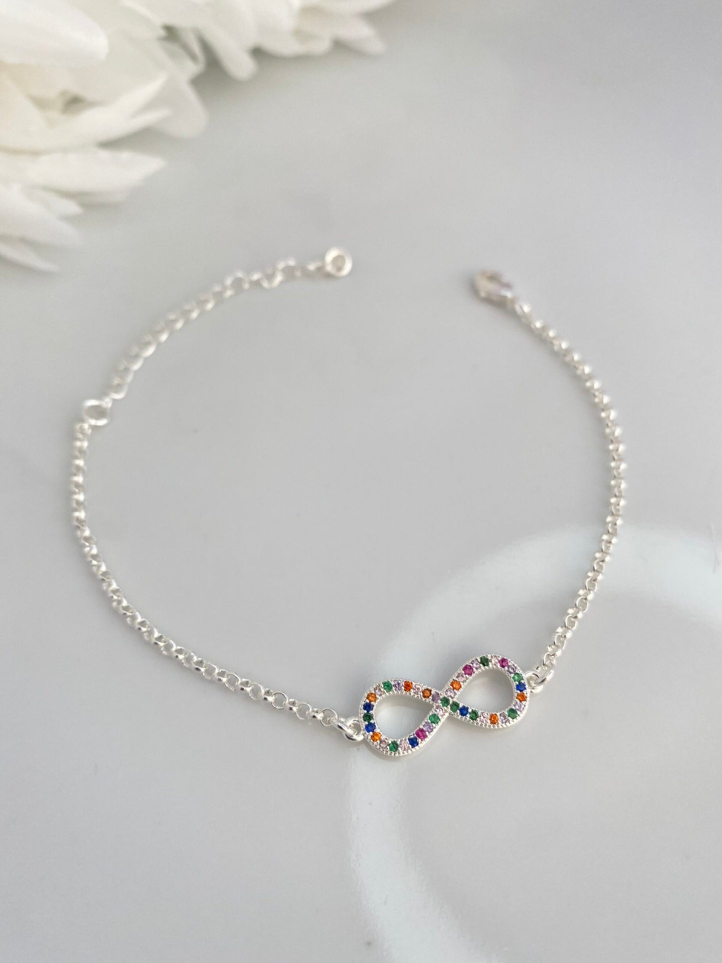 PULSEIRA PRATA INFINITO COM CRISTAL