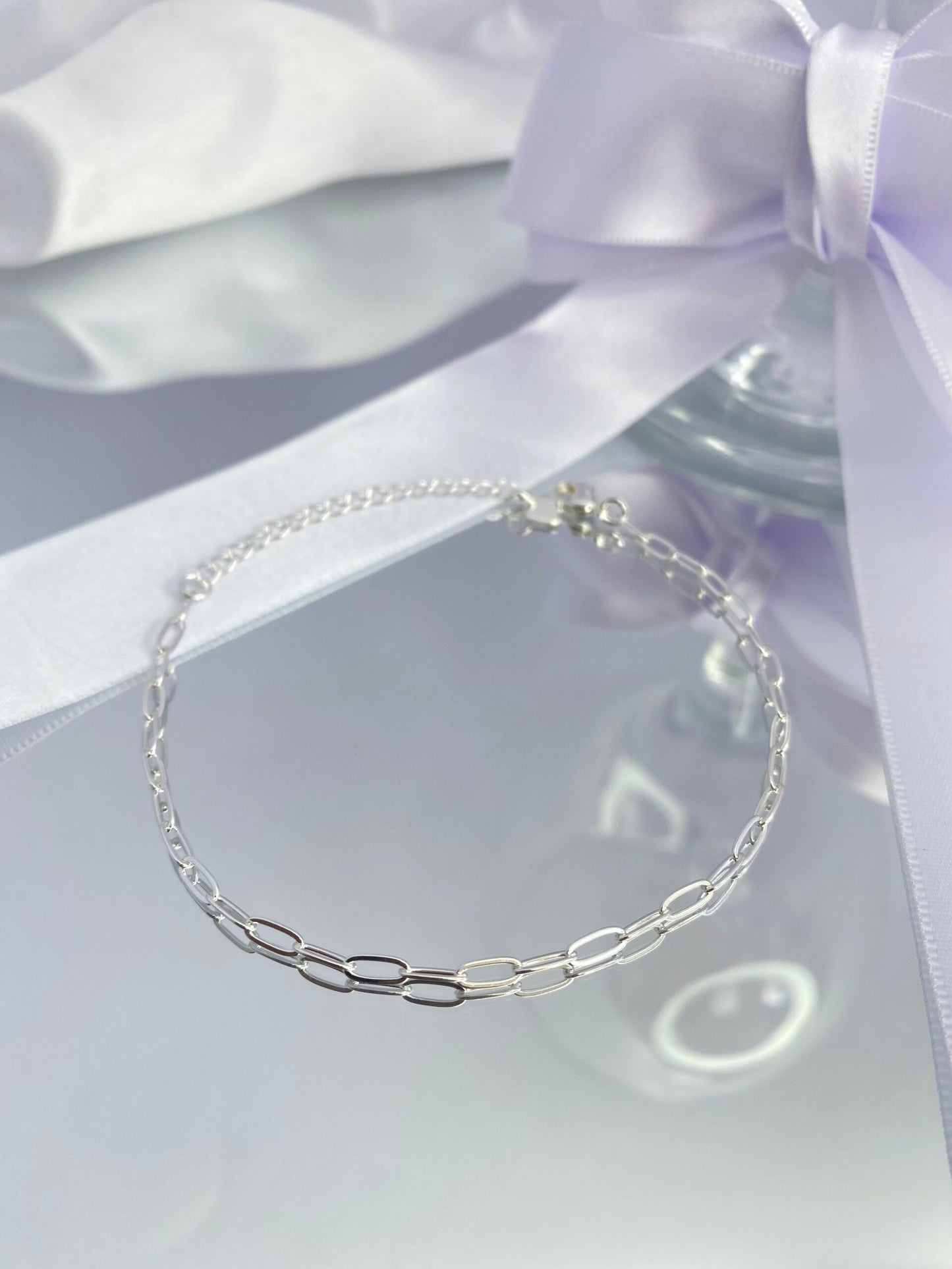 PULSEIRA PRATA ELOS OVAIS MINI