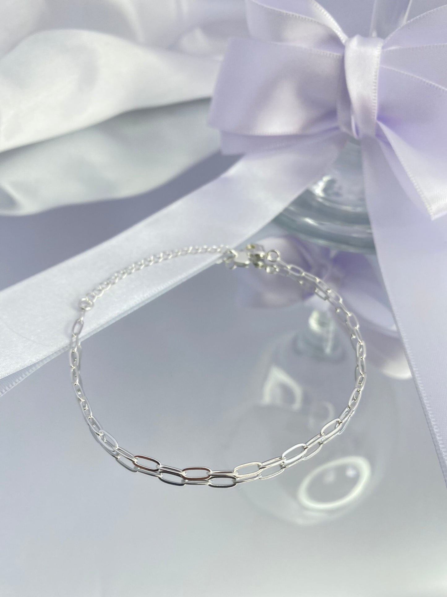 PULSEIRA PRATA ELOS OVAIS MINI